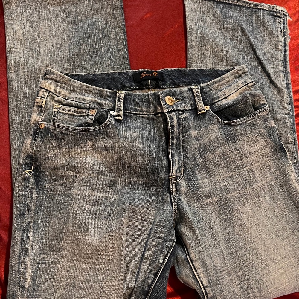 Seven7 Faded Blue Denim Jeans